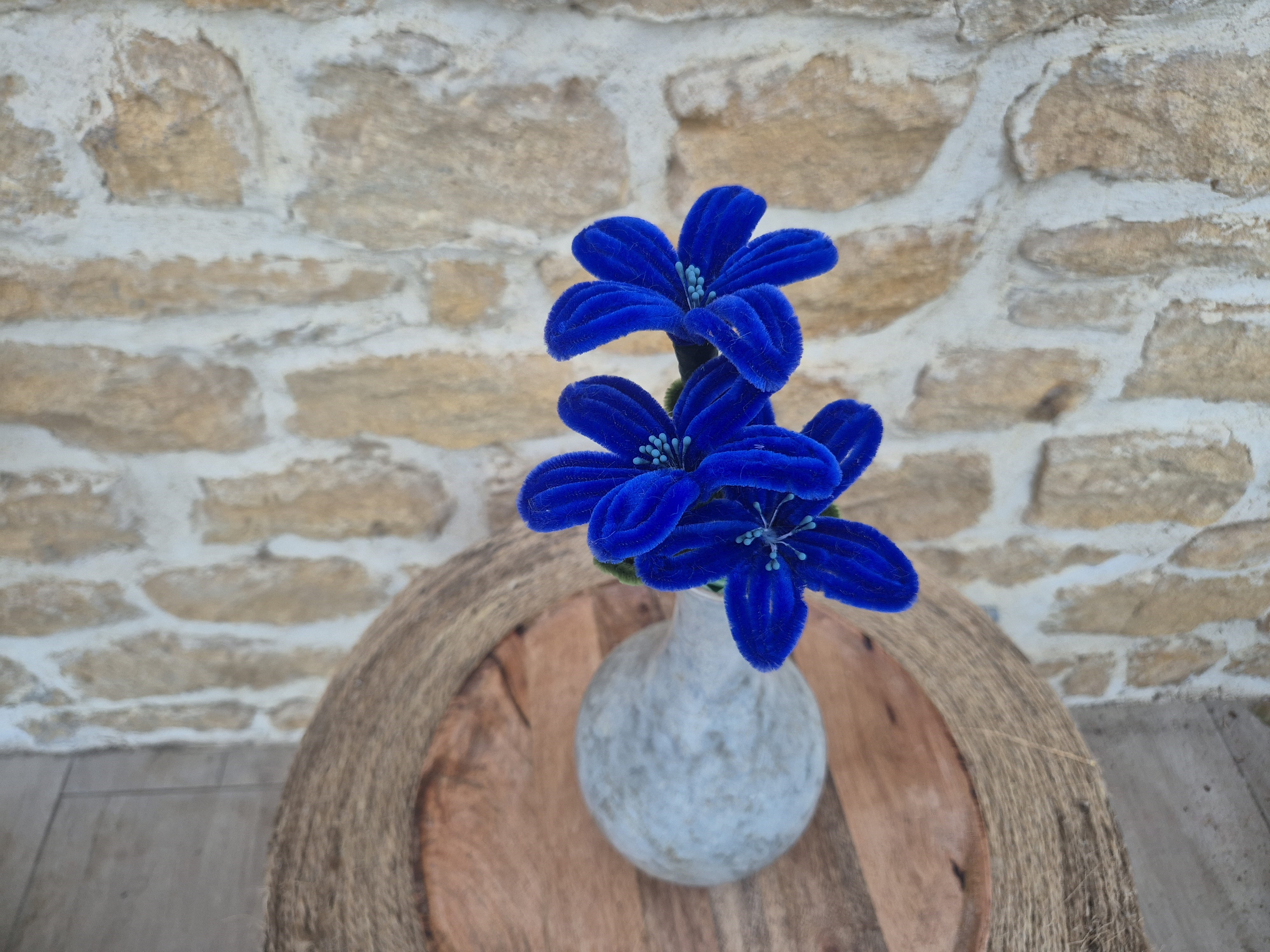 Lys 3 fleurs bleu roi