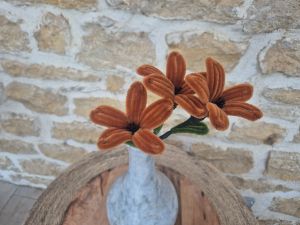 Lys 3 fleurs brun